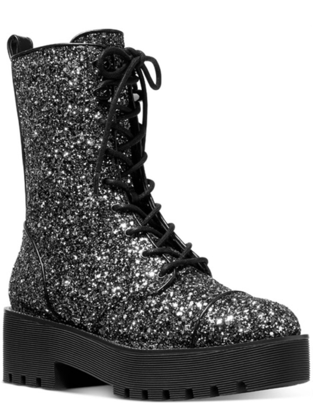 Michael Kors glitter combat boots